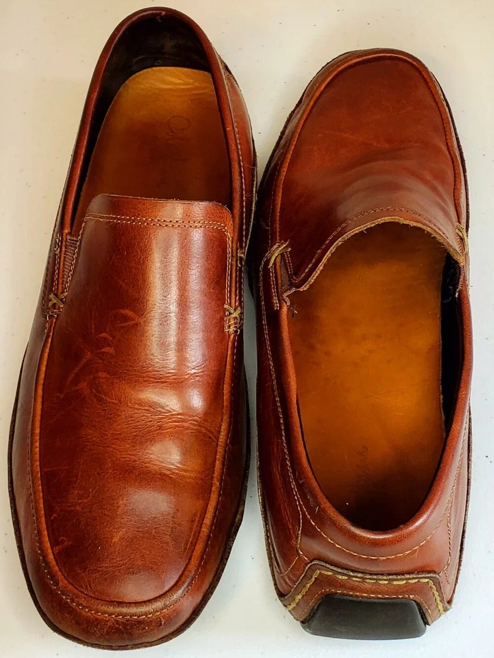 Cole Haan Mens 10 M Loafer NikeAir Brown Leather Slip On Casual Business